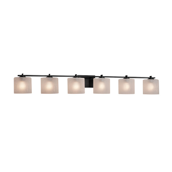 Bathroom Fixtures Five+Lights by Justice Designs ( 102 | FSN-8446-30-FRCR-MBLK-LED6-4200 Fusion ) 