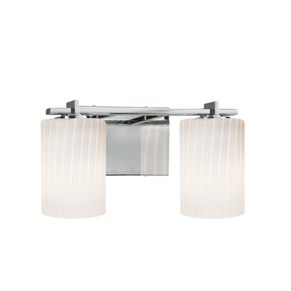 Bathroom Fixtures Two Lights by Justice Designs ( 102 | FSN-8442-10-RBON-CROM Fusion ) 