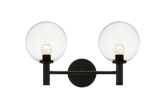 Bathroom Fixtures Two Lights by Matteo Lighting ( 423 | S06002BKCL Cosmo ) 