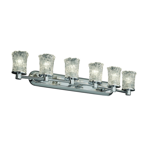 Bathroom Fixtures Five+Lights by Justice Designs ( 102 | GLA-8516-16-CLRT-CROM-LED6-4200 Veneto Luce ) 