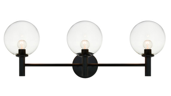 Bathroom Fixtures Three Lights by Matteo Lighting ( 423 | S06003BKCL Cosmo ) 