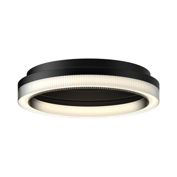 Flush Mounts Glass Down by Kuzco Lighting ( 347 | FM46116-BK-3CCT-UNV Calix ) 