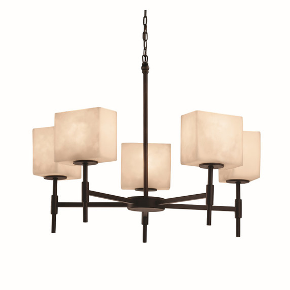 Mid. Chandeliers Glass Up by Justice Designs ( 102 | FAL-8410-55-DBRZ LumenAria ) 