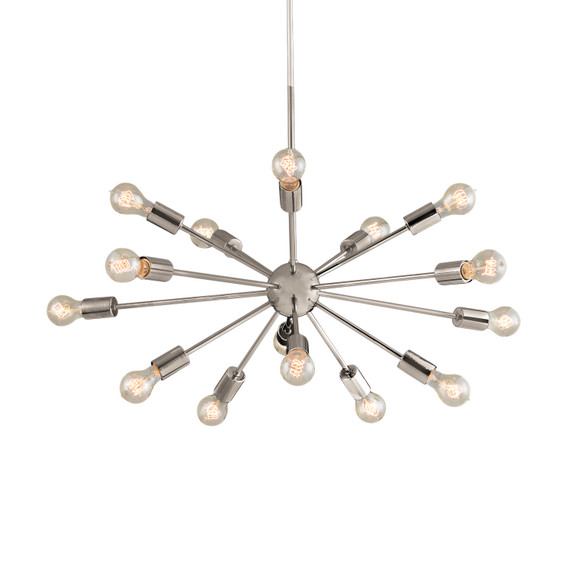 Large Chandeliers Starburst by Justice Designs ( 102 | NSH-8024-NCKL Axion ) 