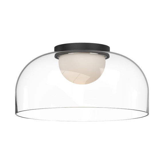 Flush Mounts Glass Down by Kuzco Lighting ( 347 | FM52512-BK/CL Cedar ) 