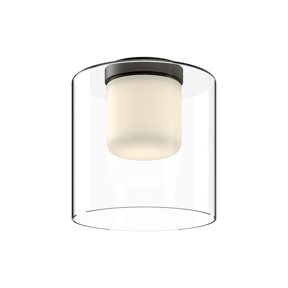Flush Mounts Glass Down by Kuzco Lighting ( 347 | FM53509-BK/CL Birch ) 