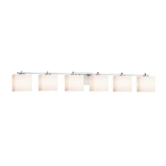 Bathroom Fixtures Five+Lights by Justice Designs ( 102 | FSN-8446-55-OPAL-CROM-LED6-4200 Fusion ) 
