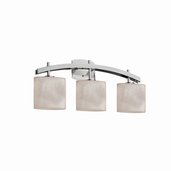 Bathroom Fixtures Three Lights by Justice Designs ( 102 | CLD-8593-30-NCKL Clouds ) 