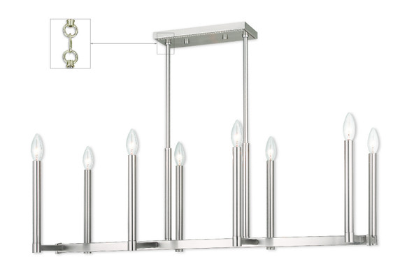 Linear/Island 4 Light + by Livex Lighting ( 107 | 40258-91 Alpine ) 