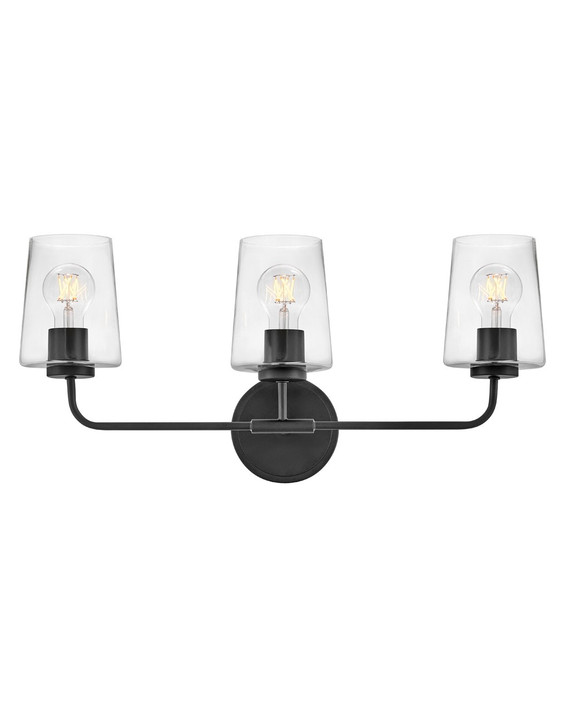 Bathroom Fixtures Three Lights by Lark ( 531 | 853453BK-CL Kline ) 