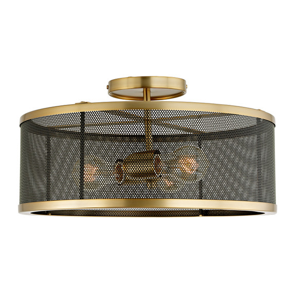 Semi-Flush Mts. Drum Shade by JVI Designs ( 261 | 3071-10 Wellington ) 
