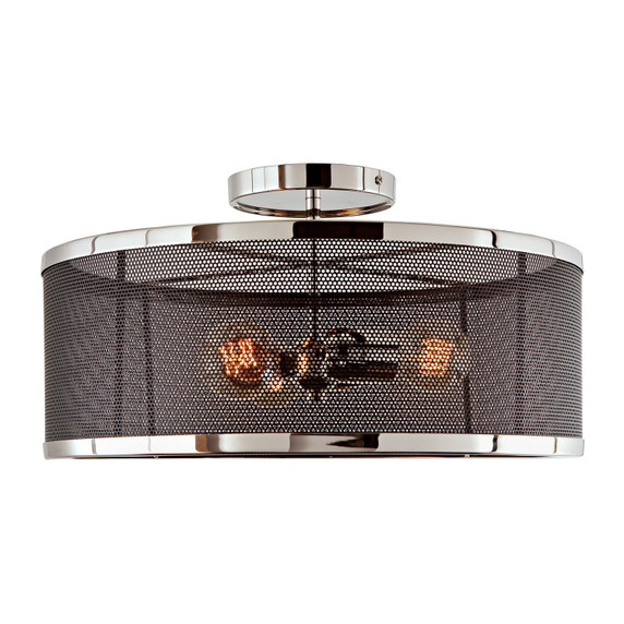 Semi-Flush Mts. Drum Shade by JVI Designs ( 261 | 3071-15 Wellington ) 