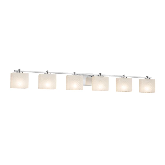 Bathroom Fixtures Five+Lights by Justice Designs ( 102 | FSN-8446-55-WEVE-CROM-LED6-4200 Fusion ) 