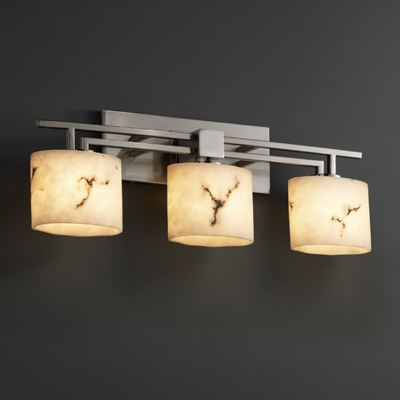 Bathroom Fixtures Three Lights by Justice Designs ( 102 | FAL-8703-30-NCKL LumenAria ) 