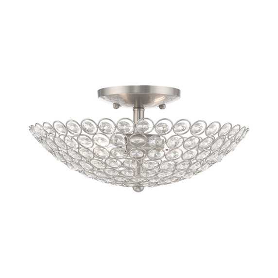 Semi-Flush Mts. Bowl Style by Livex Lighting ( 107 | 40443-91 Cassandra ) 