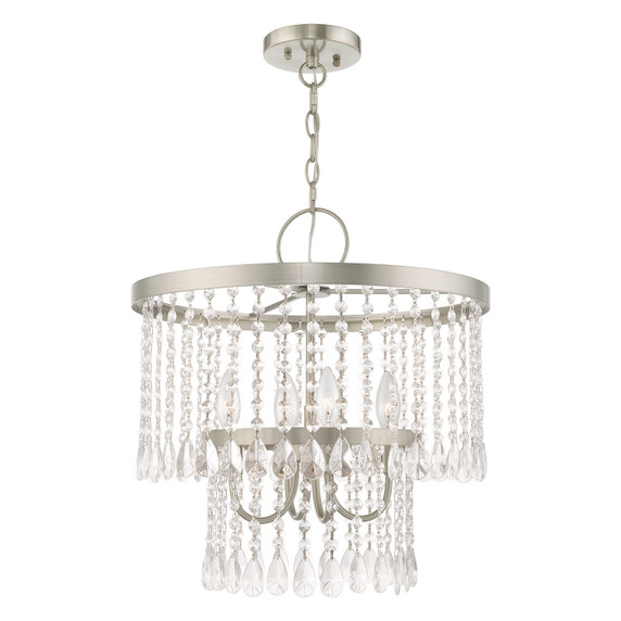 Mini Chandeliers Glass Shade by Livex Lighting ( 107 | 51064-91 Elizabeth ) 