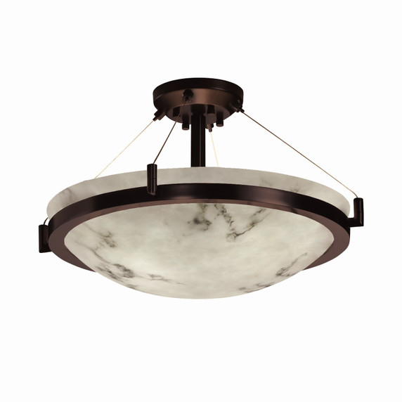 Semi-Flush Mts. Bowl Style by Justice Designs ( 102 | FAL-9684-35-DBRZ LumenAria ) 