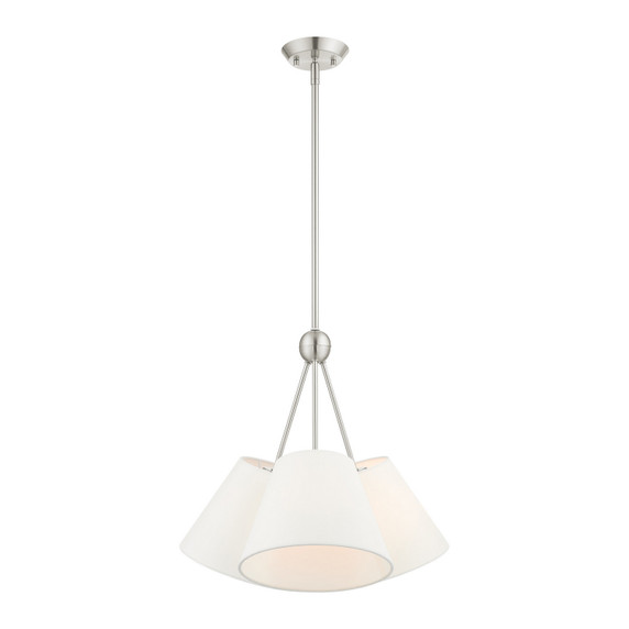 Mini Chandeliers Drum Shade by Livex Lighting ( 107 | 40563-91 Prato ) 