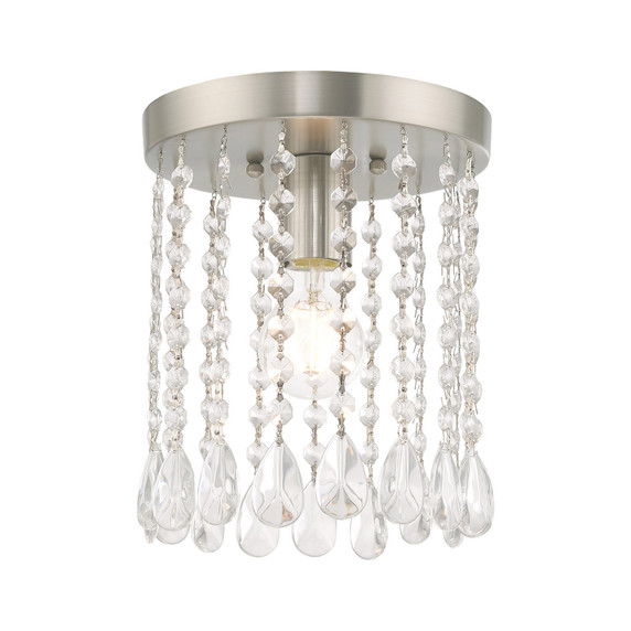 Flush Mounts Glass Down by Livex Lighting ( 107 | 51066-91 Elizabeth ) 