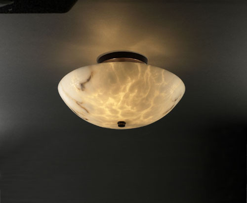 Semi-Flush Mts. Bowl Style by Justice Designs ( 102 | FAL-9690-35-DBRZ LumenAria ) 