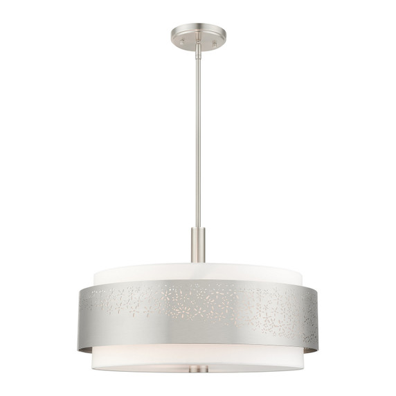 Pendants Drum Shade by Livex Lighting ( 107 | 46255-91 Noria ) 