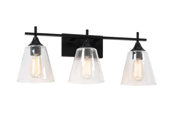 Bathroom Fixtures Three Lights by Matteo Lighting ( 423 | S09803BK Hollis ) 