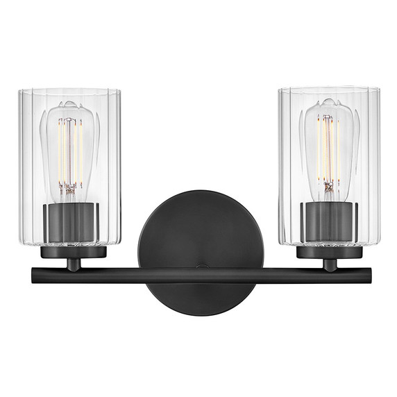 Bathroom Fixtures Two Lights by Lark ( 531 | 85582BK Leta ) 