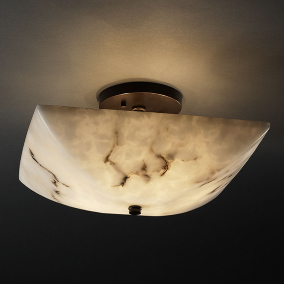Semi-Flush Mts. Bowl Style by Justice Designs ( 102 | FAL-9695-25-DBRZ LumenAria ) 