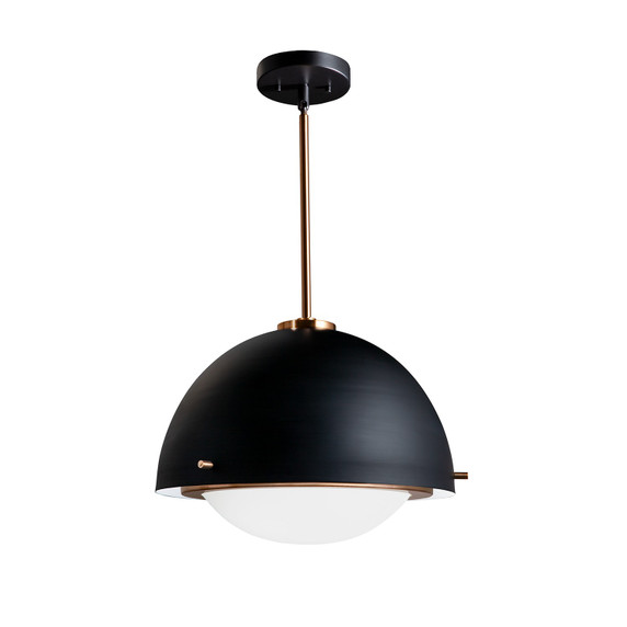 Pendants Metal Shade by Justice Designs ( 102 | FSN-4001-OPAL-MBBR Fusion ) 
