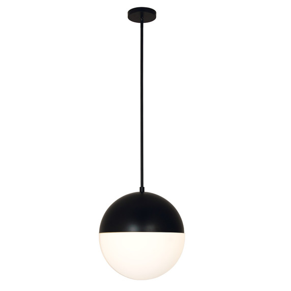 Pendants Metal Shade by Justice Designs ( 102 | FSN-4152-OPAL-MBLK Fusion ) 