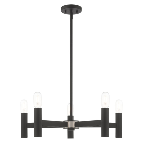 Mid. Chandeliers Geometric/Linear by Livex Lighting ( 107 | 51135-04 Copenhagen ) 
