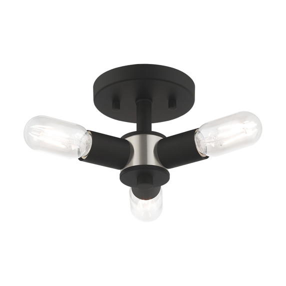Semi-Flush Mts. Exposed Lamps by Livex Lighting ( 107 | 51137-04 Copenhagen ) 