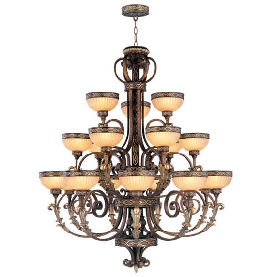 Large Chandeliers Glass Shade by Livex Lighting ( 107 | 8539-64 Seville ) 