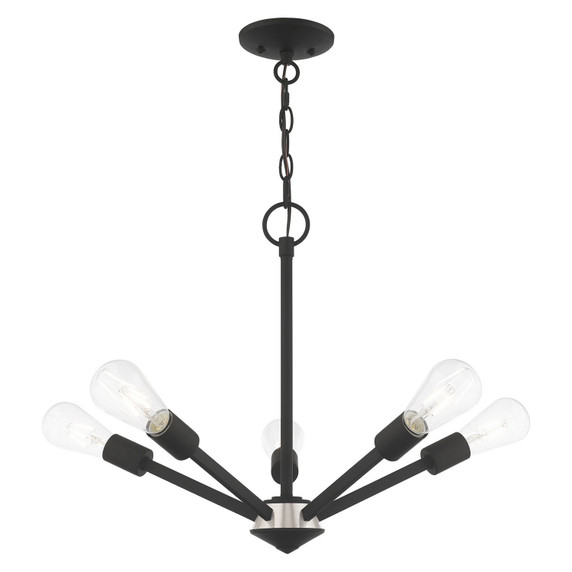 Mid. Chandeliers Geometric/Linear by Livex Lighting ( 107 | 51155-04 Prague ) 