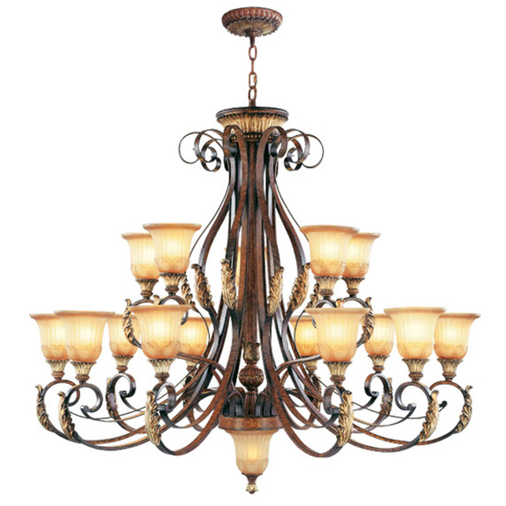 Large Chandeliers Glass Shade by Livex Lighting ( 107 | 8568-63 Villa Verona ) 