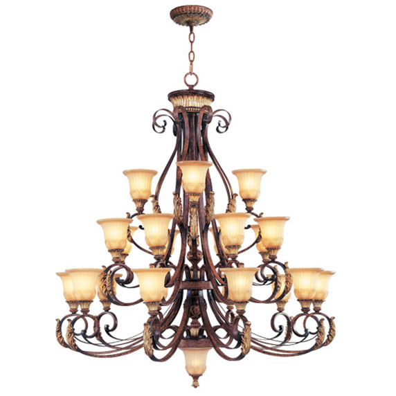 Large Chandeliers Glass Shade by Livex Lighting ( 107 | 8569-63 Villa Verona ) 