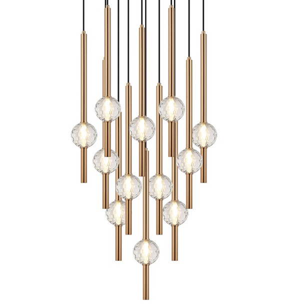 Large Chandeliers Multi-Port/Cascade by Matteo Lighting ( 423 | C68912AG Windchimer ) 