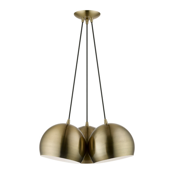 Mini Pendants 3 Light Cluster by Livex Lighting ( 107 | 40803-01 Piedmont ) 