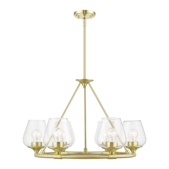 Mid. Chandeliers Glass Up by Livex Lighting ( 107 | 46726-12 Willow ) 
