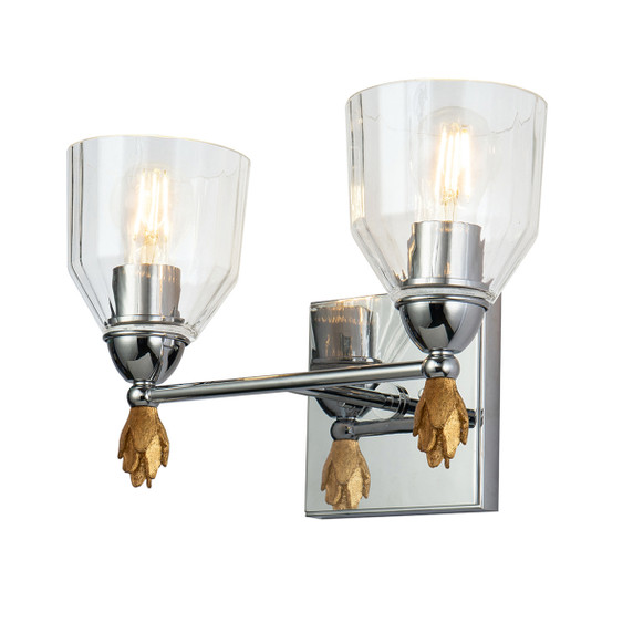 Sconces Double Glass by Lucas + McKearn ( 175 | BB1000PC-2-F1G Felice ) 