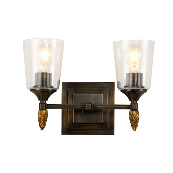 Bathroom Fixtures Two Lights by Lucas + McKearn ( 175 | BB1022DB-2-F2G Vetiver ) 