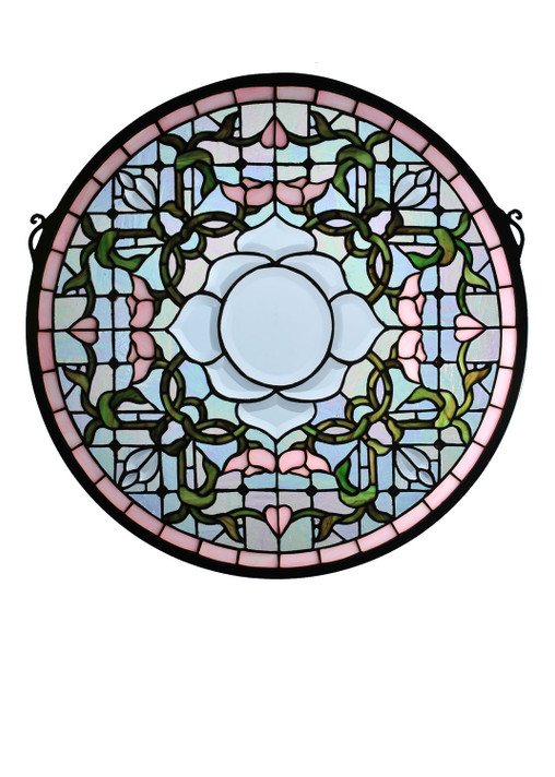Home Accents Tiffany Windows/Wall Panels by Meyda Tiffany ( 57 | 99019 Tulip Bevel Medallion ) 