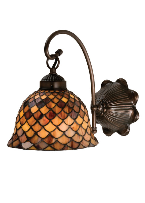 Sconces Single Glass by Meyda Tiffany ( 57 | 18631 Fishscale ) 