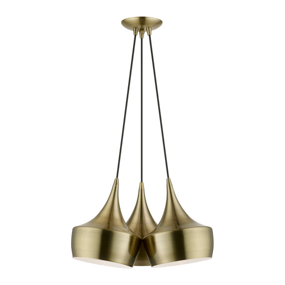Mini Pendants 3 Light Cluster by Livex Lighting ( 107 | 40993-01 Waldorf ) 