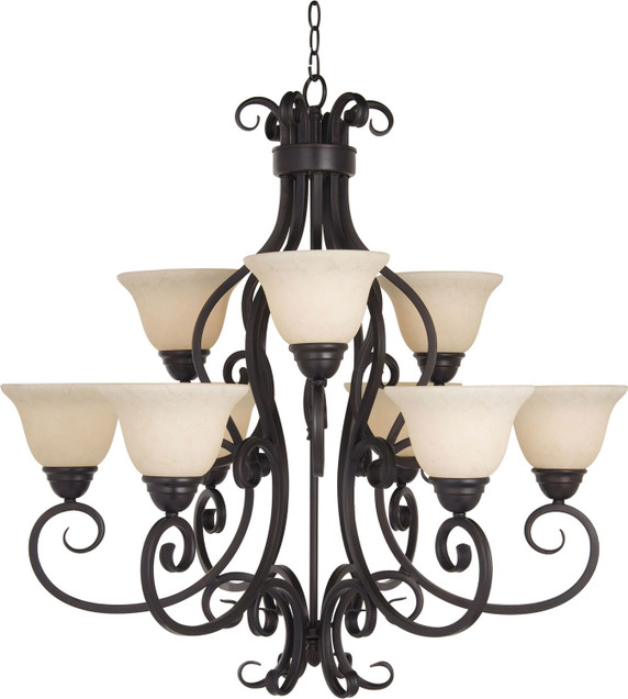 Mid. Chandeliers Glass Up by Maxim ( 16 | 12207FIOI Manor ) 