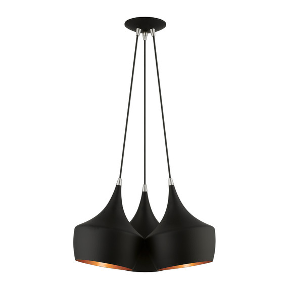 Mini Pendants 3 Light Cluster by Livex Lighting ( 107 | 41083-04 Waldorf ) 