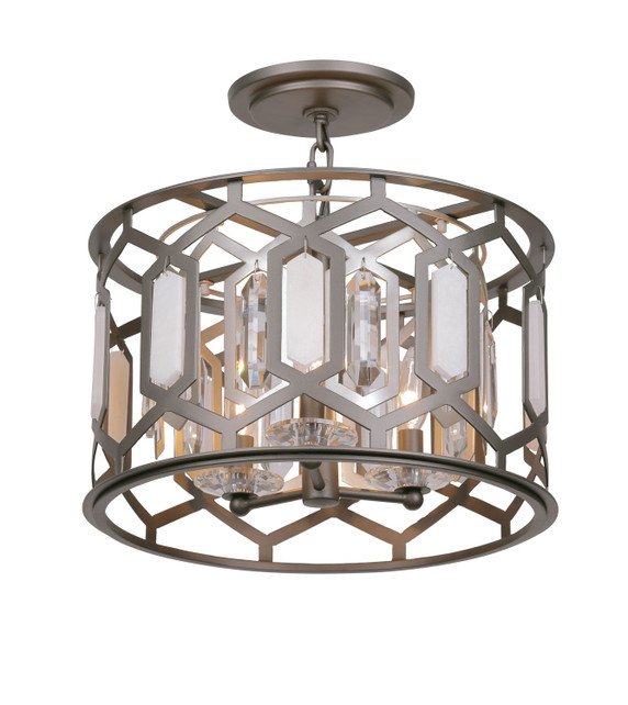 Semi-Flush Mts. Drum Shade by Minka-Lavery ( 7 | 3585-795 Hexly ) 