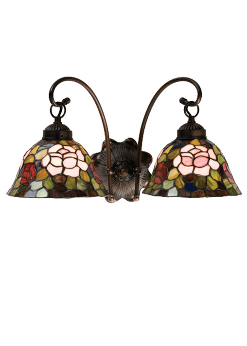 Sconces Double Glass by Meyda Tiffany ( 57 | 18709 Tiffany Rosebush ) 