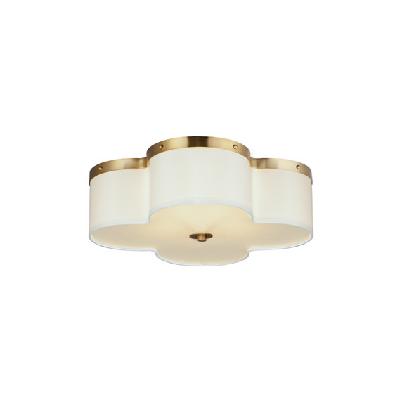 Flush Mounts Drum Shade by Maxim ( 16 | 12244OFSBR Clover ) 
