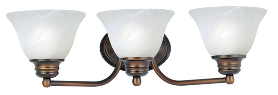 Bathroom Fixtures Three Lights by Maxim ( 16 | 2688MROI Malaga ) 
